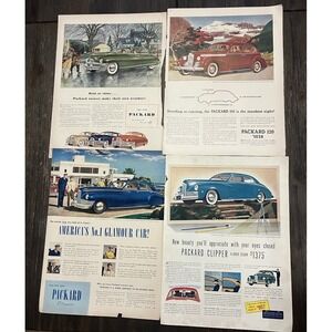 Vintage Packard Motors Print Ads Lot of 4 Clipper 1940s